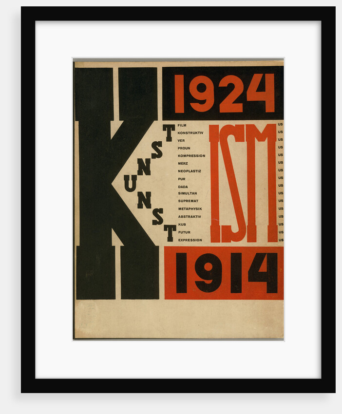 Die Kunstismen. (The Isms of Art) by El Lissitzky und Hans Arp, 1925 by Anonymous