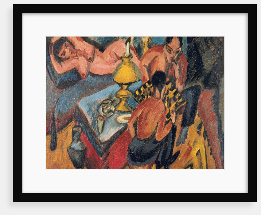Erich Heckel and Otto Mueller playing Chess, 1913 by Anonymous