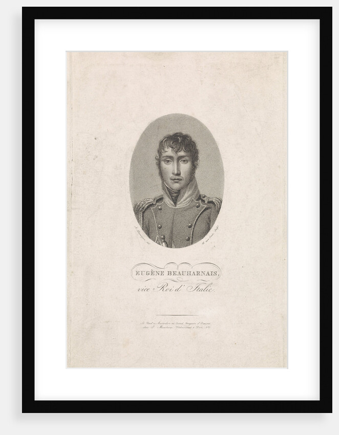 Eugène de Beauharnais, Viceroy of the Kingdom of Italy, Grand Duke of Frankfurt, Duke of by Anonymous