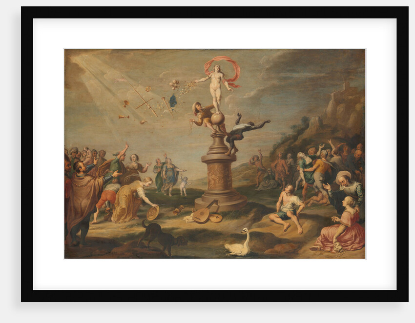 Fortuna shares her gifts, Mid of 17th cen by Anonymous