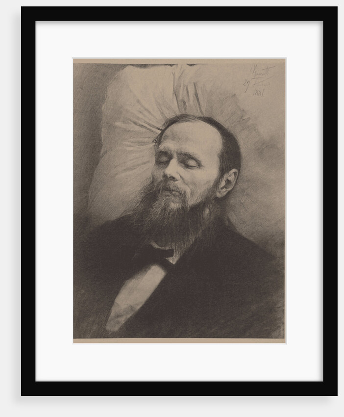 Fyodor Dostoyevsky on the deathbed, 1881 by Anonymous