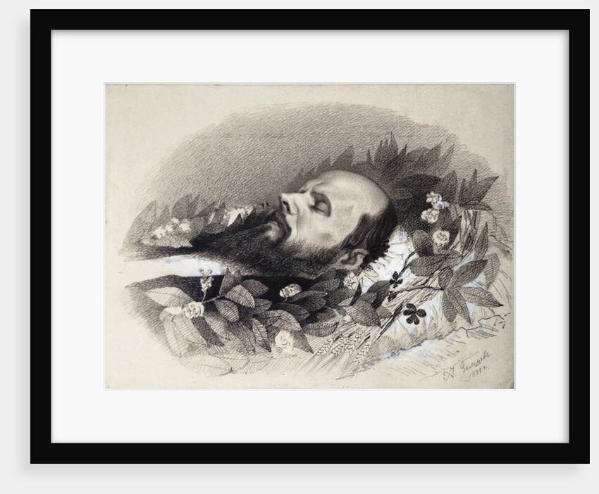Fyodor Dostoyevsky on the deathbed, 1881 by Anonymous