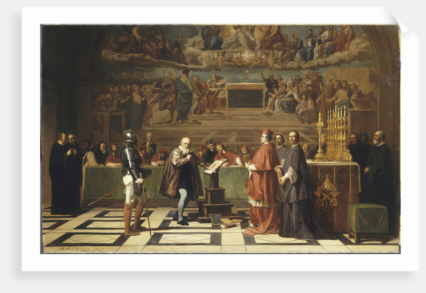 Galileo Galilei before members of the Holy Office in the Vatican in 1633, 1847 by Anonymous