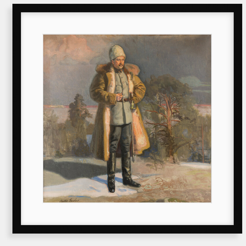 General Mannerheim watching the Battle of Tampere, 1920 by Anonymous