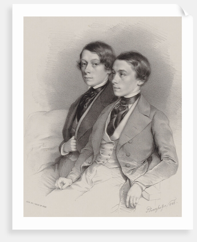 Georg Hellmesberger and Josef Hellmesberger, 1845 by Anonymous