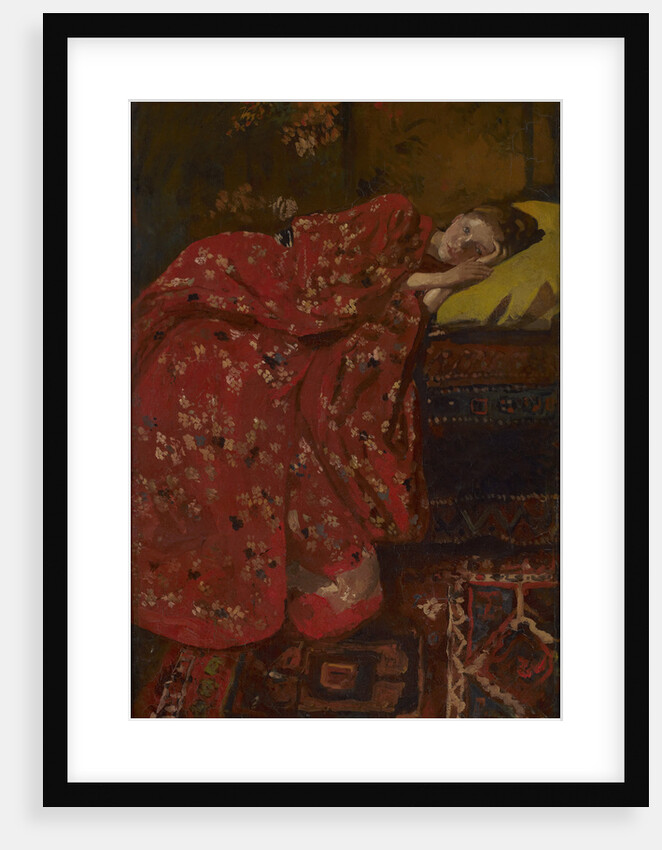 Girl in a Red Kimono (Geesje Kwak), c. 1895 by Anonymous