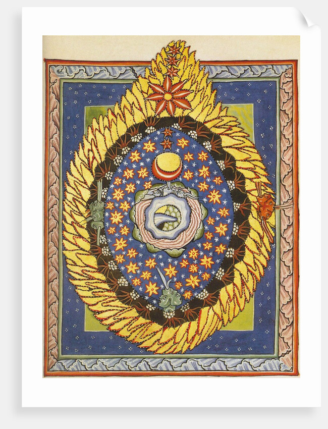 God, Cosmos, and Humanity. Miniature from Liber Scivias by Hildegard of Bingen, c. 1175 by Anonymous
