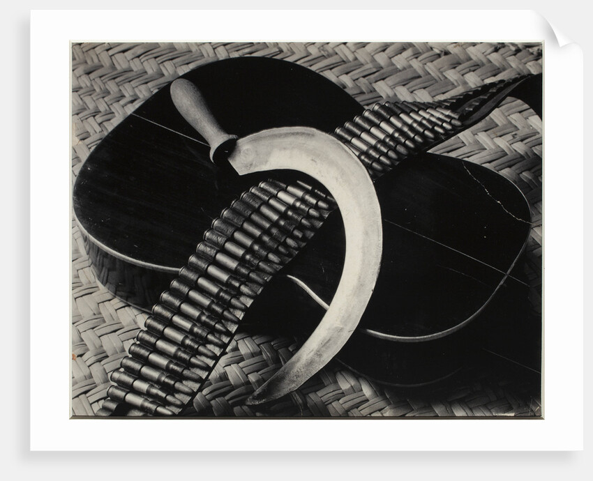 Guitare, cartouchière et faucille (Guitar, cartridge belt and sickle), 1929 by Anonymous