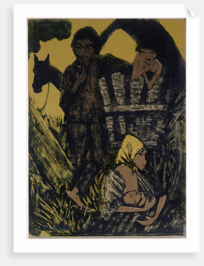 Gypsy Family beside Covered Wagon, 1926-1927 by Anonymous