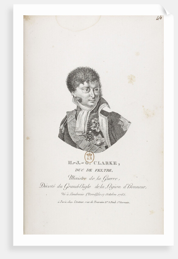 Henri-Jacques-Guillaume Clarke, comte dHunebourg, duc de Feltre, 1810 by Anonymous