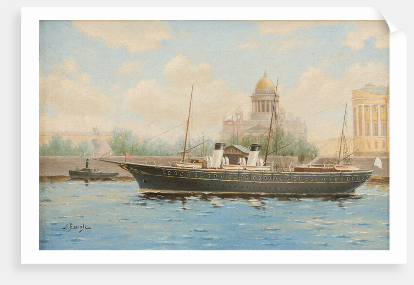 Imperial Yacht Standart on the Neva River, by Anonymous