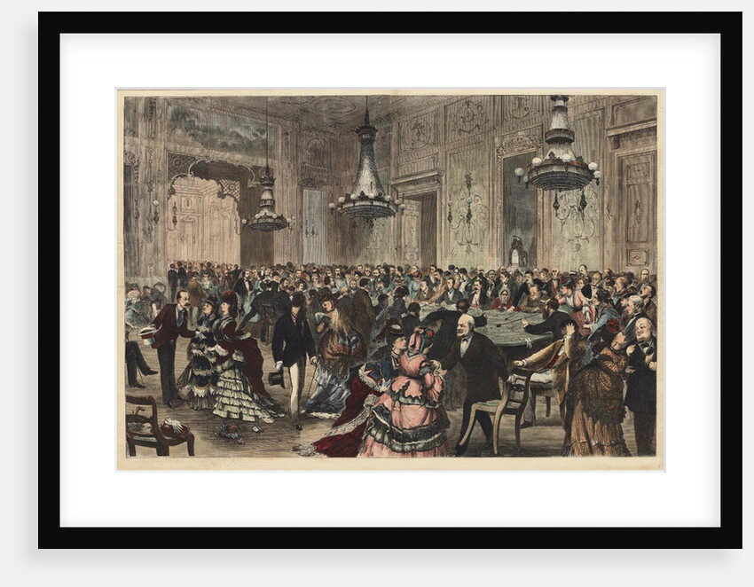 Interior view of the Gambling House at Wiesbaden in October 7, 1871, 1871 by Anonymous