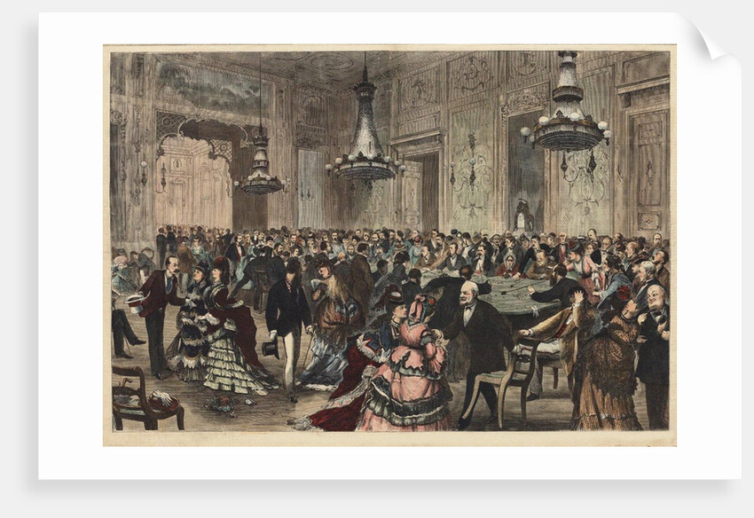 Interior view of the Gambling House at Wiesbaden in October 7, 1871, 1871 by Anonymous