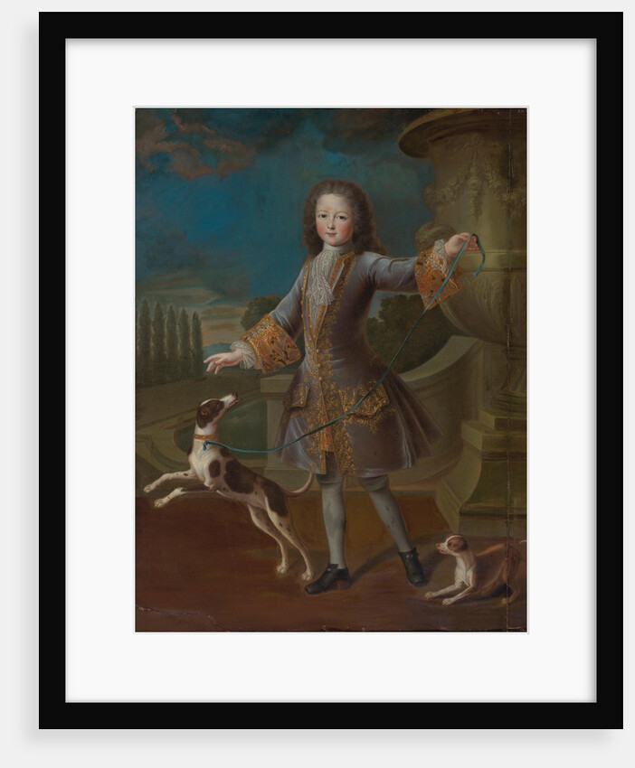 Louis XV of France With Two Dogs, by Anonymous