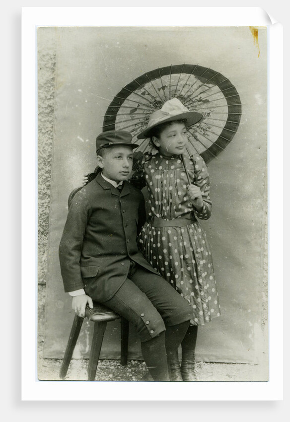 Maja and Albert Einstein, ca 1893 by Anonymous