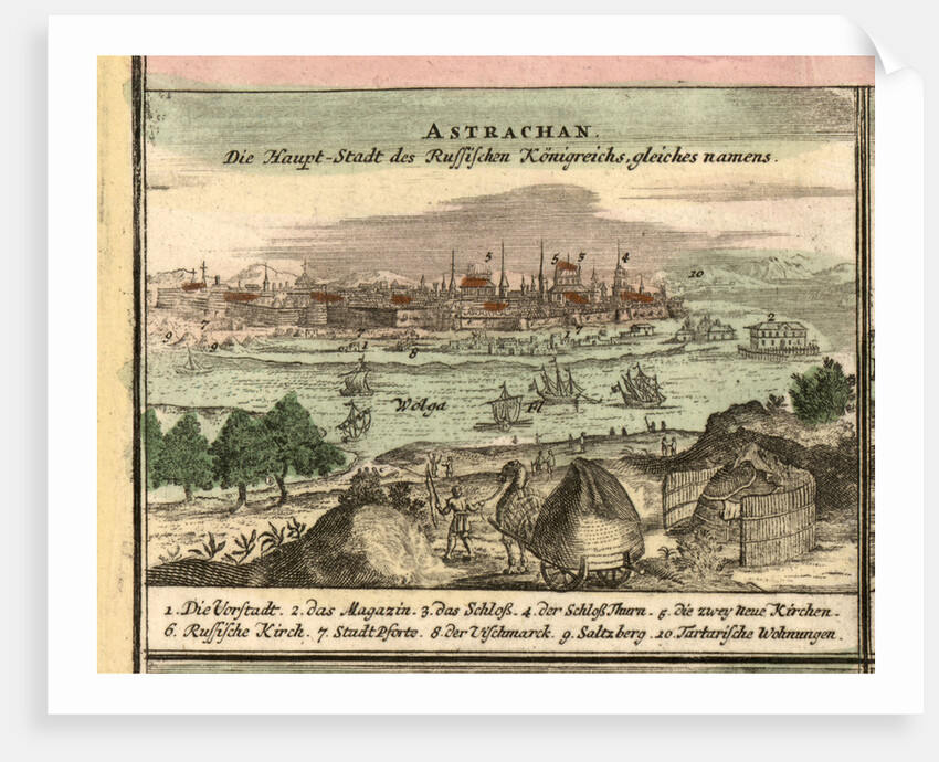 Map of Astrakhan, 1762 by Anonymous