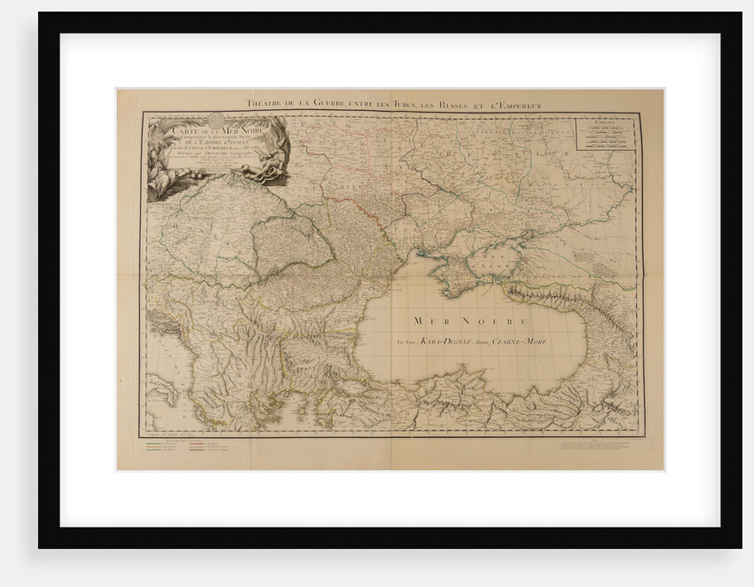 Map of the Black Sea, depicting the theater of the Russo-Turkish War, begun in 1787, 1788 by Anonymous