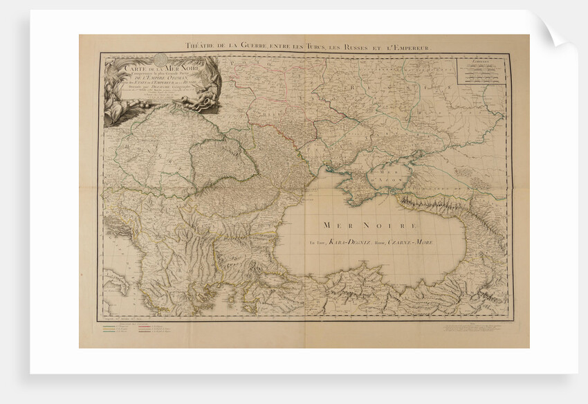 Map of the Black Sea, depicting the theater of the Russo-Turkish War, begun in 1787, 1788 by Anonymous