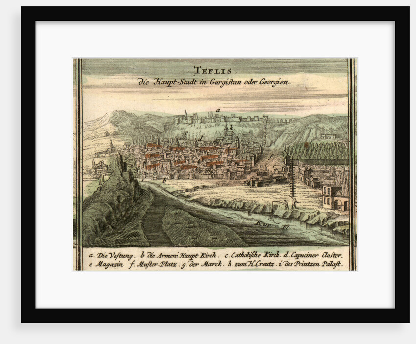 Map of Tiflis, 1762 by Anonymous
