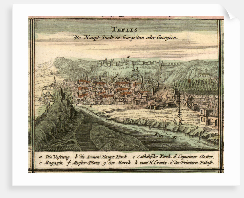 Map of Tiflis, 1762 by Anonymous