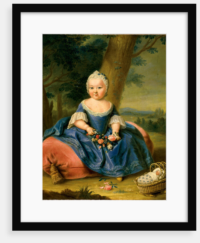 Maria Theresa as a three-year-old girl, ca 1720 by Anonymous