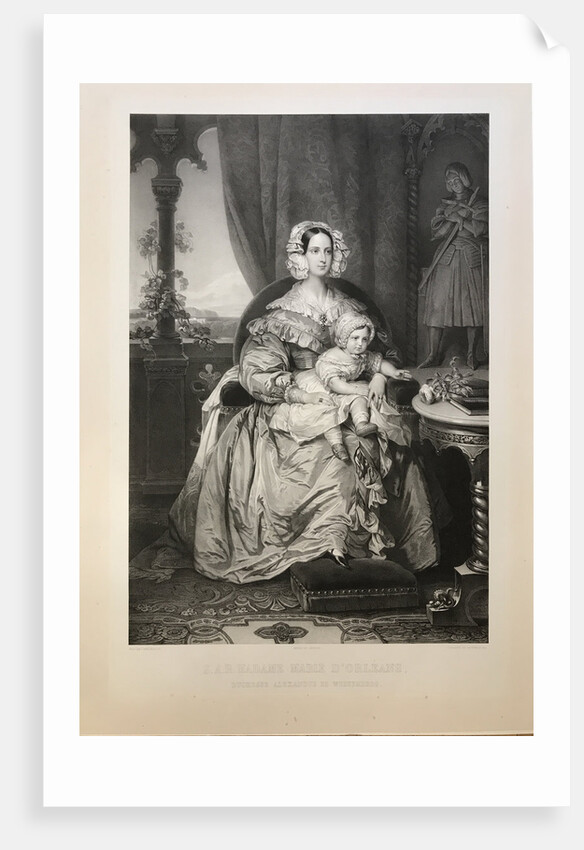 Marie dOrléans, duchess of Württemberg, with son Philipp, 1844 by Anonymous