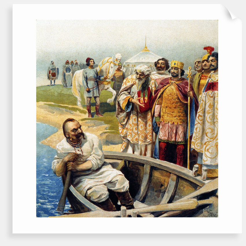 Meeting of Svyatoslav I with Emperor John Tzimiskes, 1903 by Anonymous
