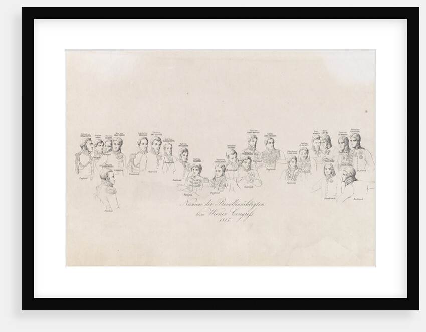 Names of plenipotentiaries of the Congress of Vienna, 1815, 1819 by Anonymous