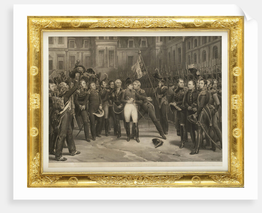 Napoleons farewell to the Imperial Guard in the courtyard of the Palace of Fontainebleau by Anonymous