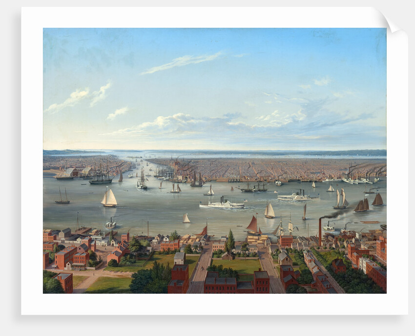 New York seen from Long Island, 1854 by Anonymous