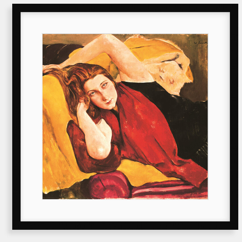 Portrait of a girl with red scarf, 1926 by Anonymous