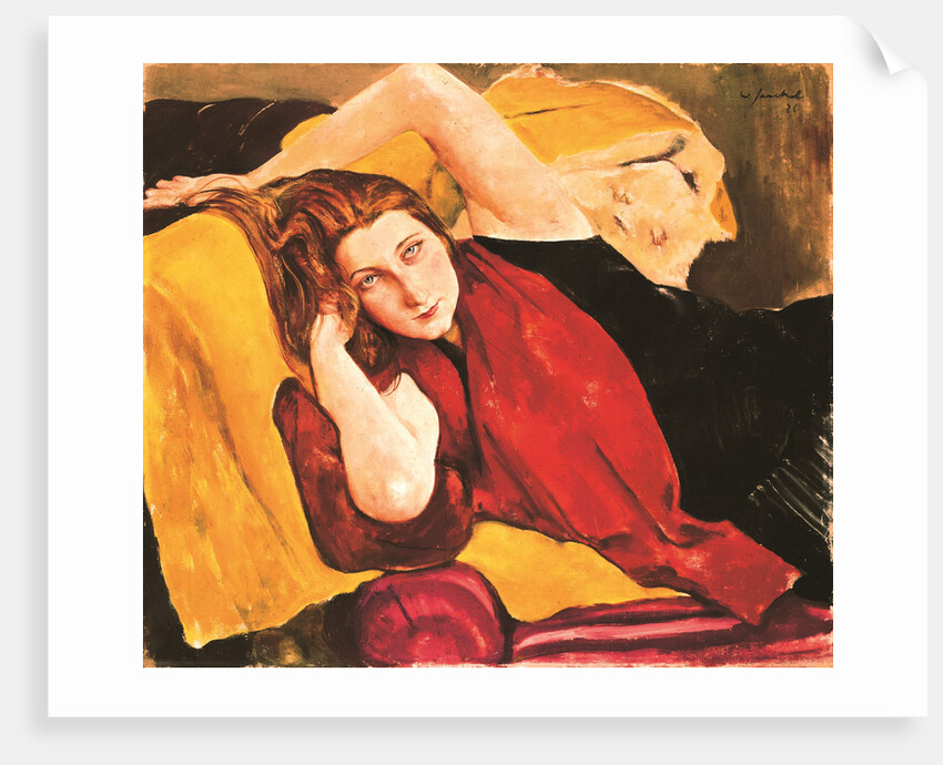 Portrait of a girl with red scarf, 1926 by Anonymous