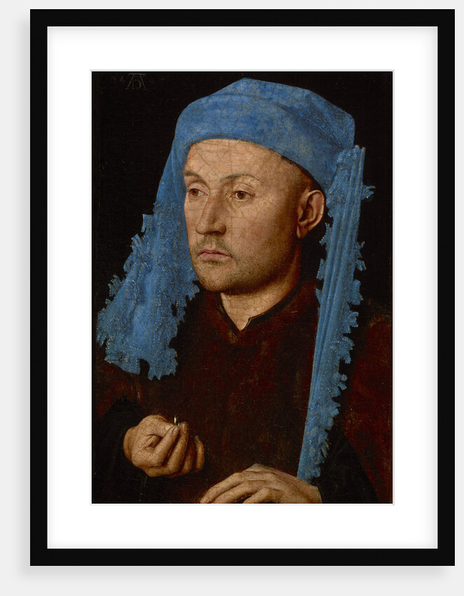Portrait of a man with a blue chaperon (Man with Ring), ca 1429 by Anonymous