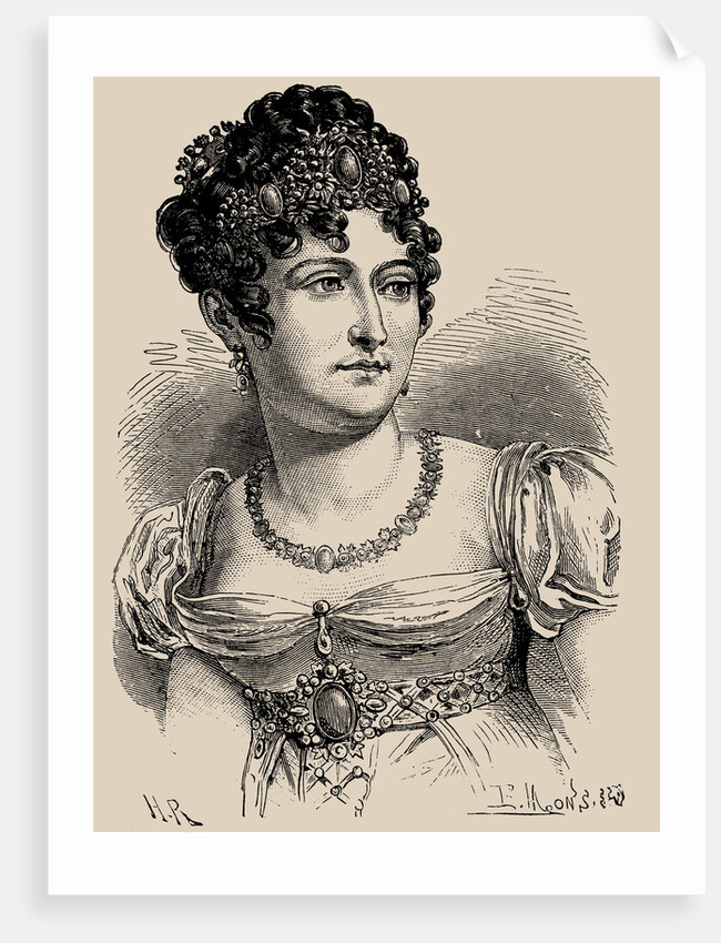 Portrait of Caroline Bonaparte, Princesse Française, Grand Duchess of Berg and Cleves by Anonymous