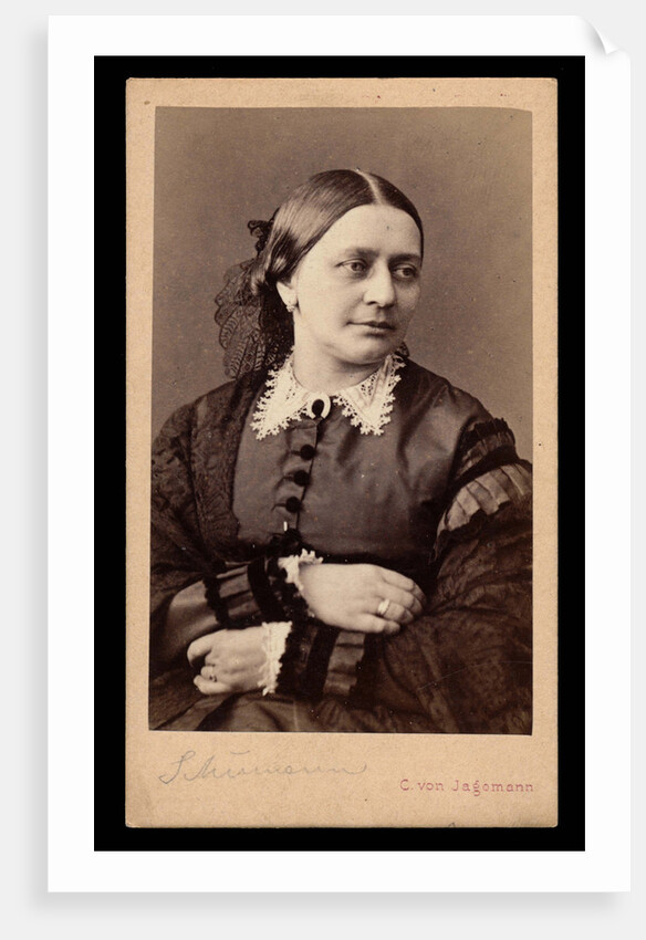 Portrait of Clara Schumann, 1866 by Anonymous