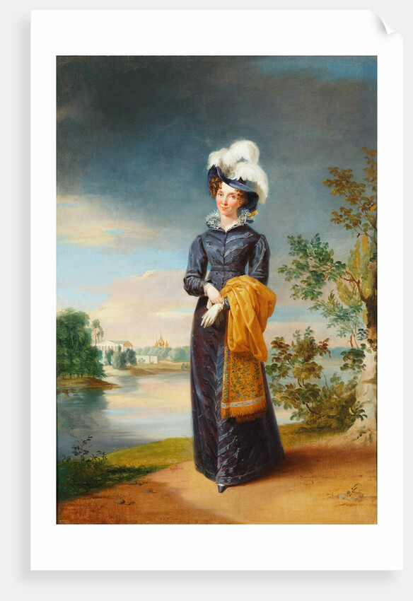 Portrait of Empress Elizabeth Alexeievna, Princess Louise of Baden, 1820 by Anonymous