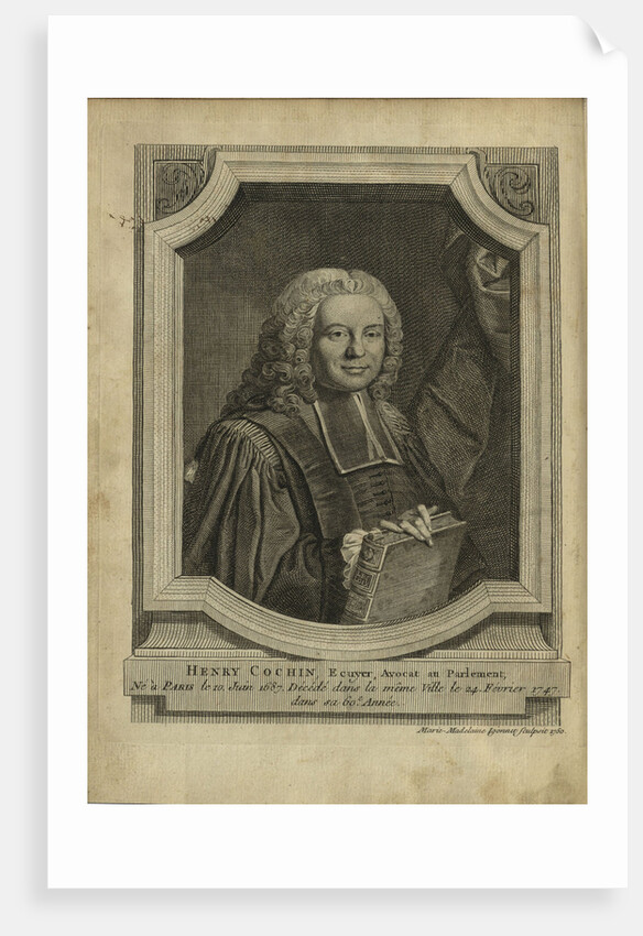 Portrait of Henri Cochin, 1751 by Anonymous