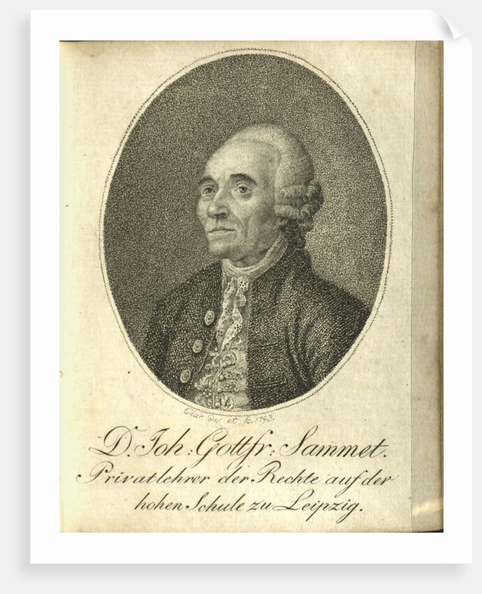 Portrait of Johann Gottfried Sammet, 1794 by Anonymous