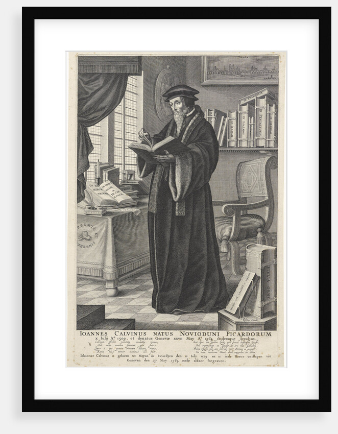 Portrait of John Calvin, Mid of 17th cen by Anonymous