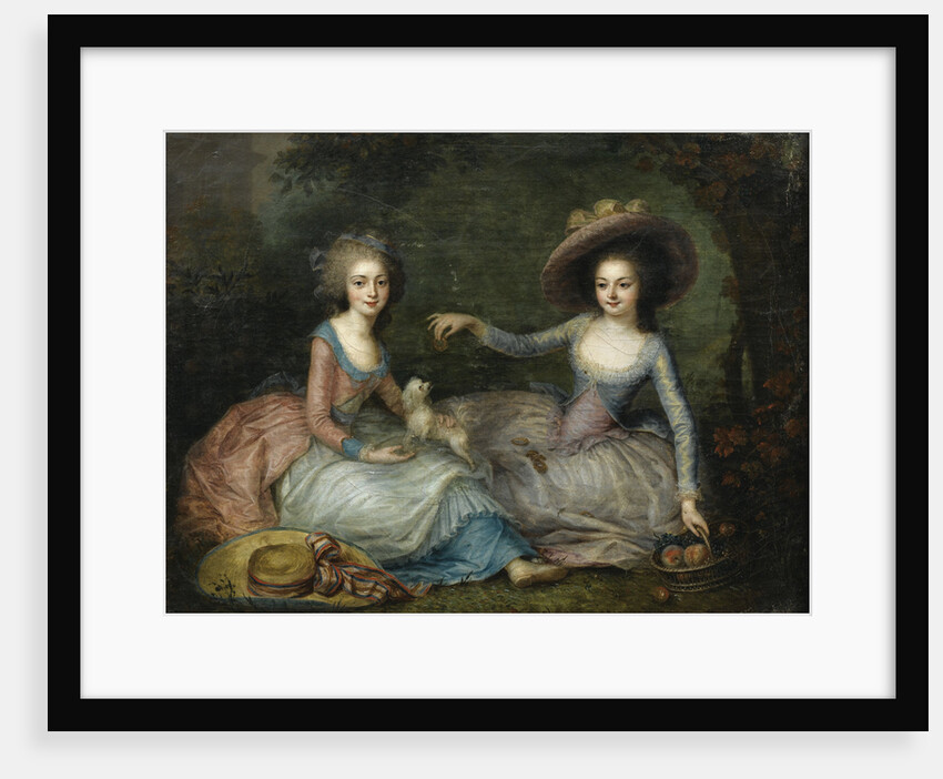 Portrait of Marie Antoinette and Princess of Lamballe, ca 1770 by Anonymous