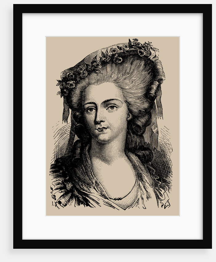 Portrait of Marie Louise of Savoy, Princess of Lamballe, 1889 by Anonymous
