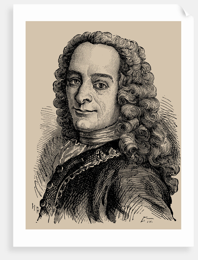 Portrait of Porträt von Francois Marie Arouet de Voltaire, 1889 by Anonymous