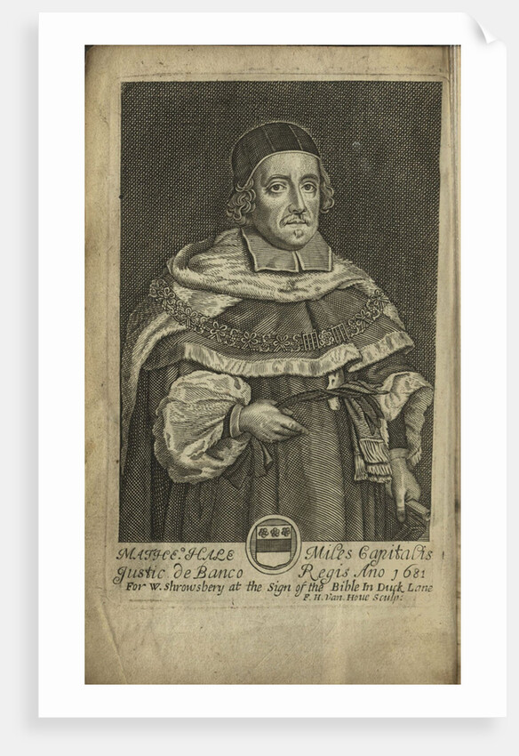 Portrait of Sir Matthew Hale, 1682 by Anonymous