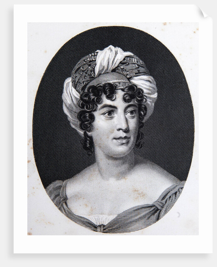 Portrait of the author Baronne Anne Louise Germaine de Staël, by Anonymous