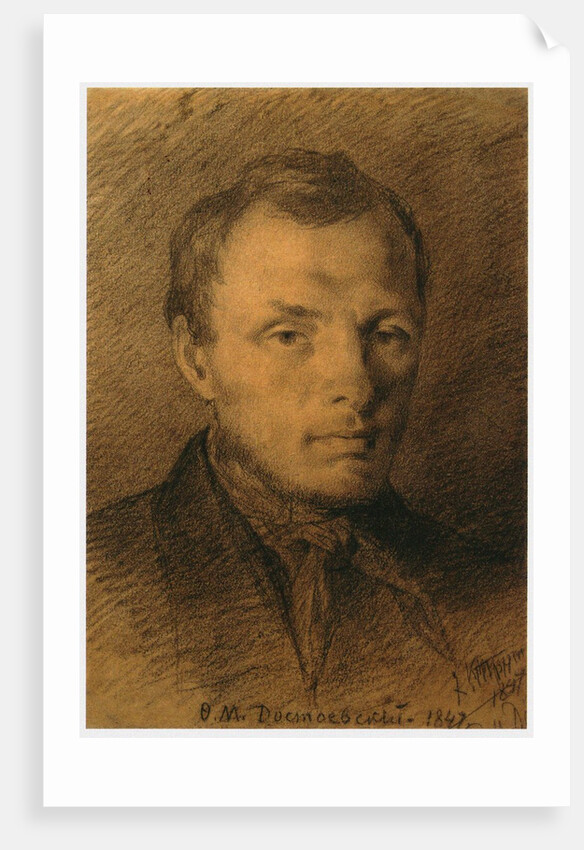 Portrait of the author Fyodor Mikhaylovich Dostoyevsky, 1847 by Anonymous