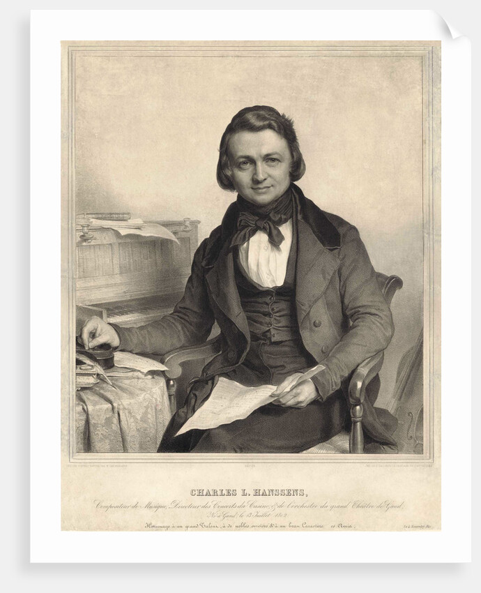 Portrait of the composer Charles-Louis Hanssens, 1840s by Anonymous
