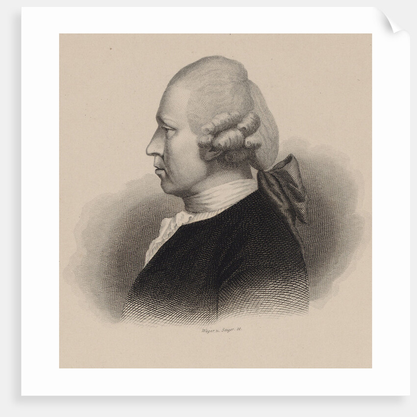 Portrait of the composer Johann Adam Hiller, 1840 by Anonymous
