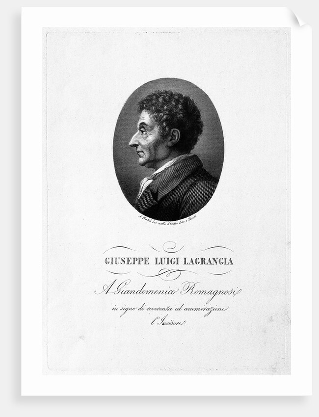 Portrait of the mathematician Joseph-Louis Lagrange, by Anonymous