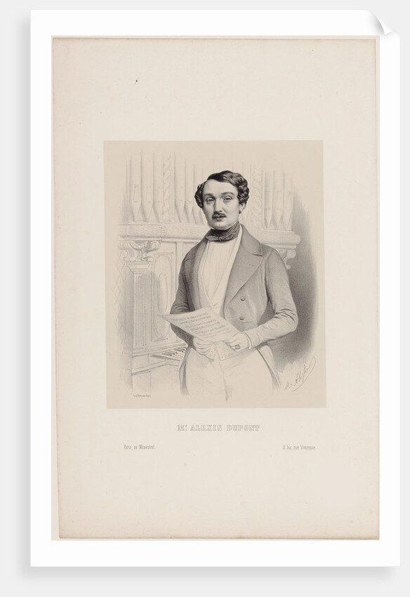 Portrait of the opera singer Alexis Dupont, 1840 by Anonymous