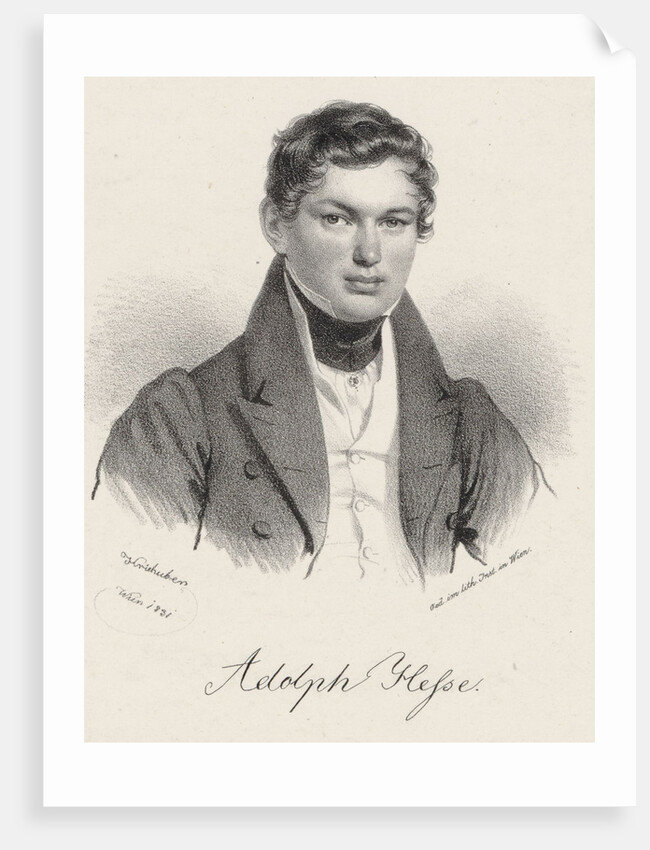 Portrait of the organist and composer Adolph Friedrich Hesse, 1831 by Anonymous